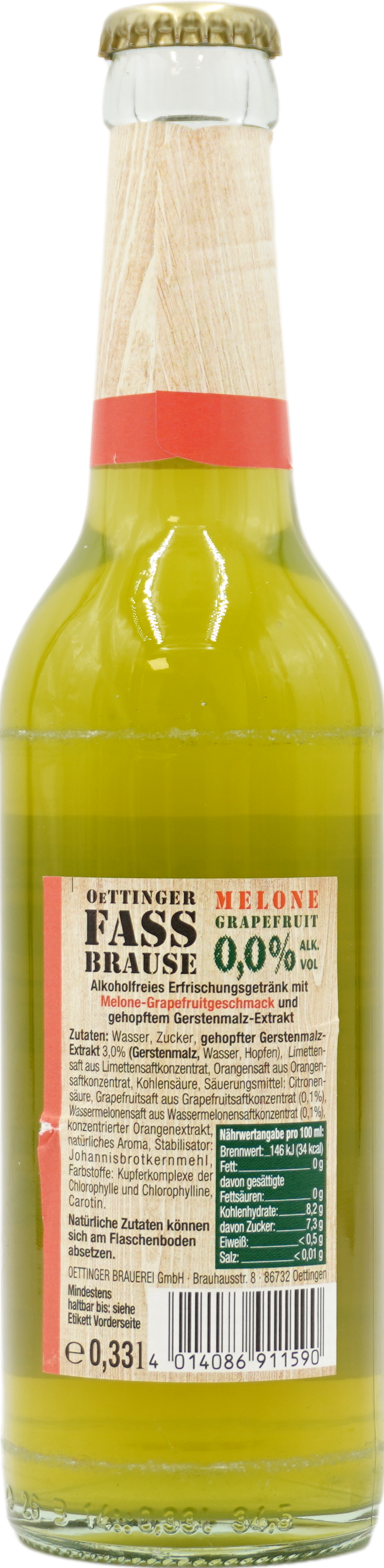 Oettinger Fassbrause Melone-Grapefruit