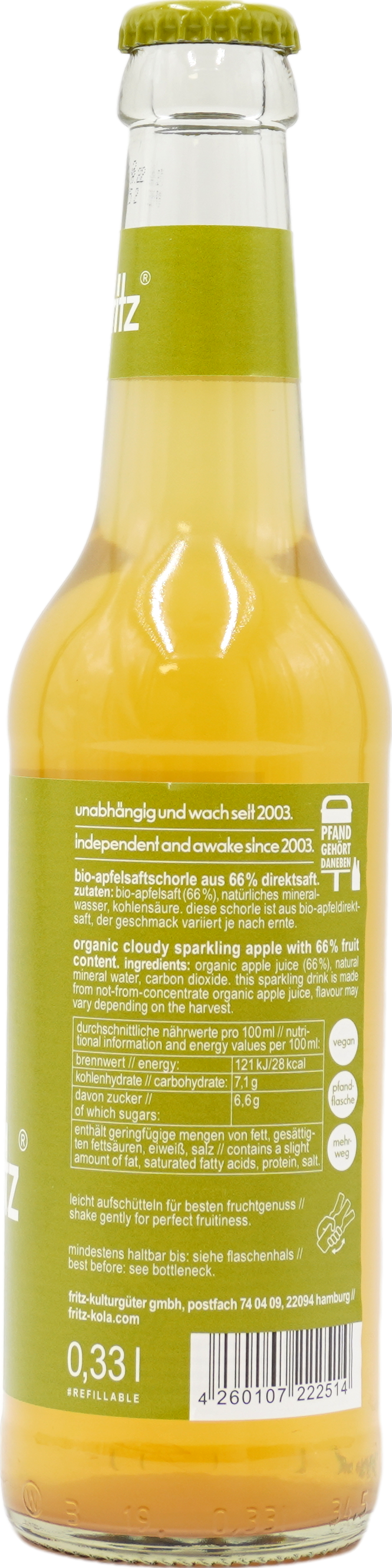Fritz Spritz Bio-Apfelsaftschorle