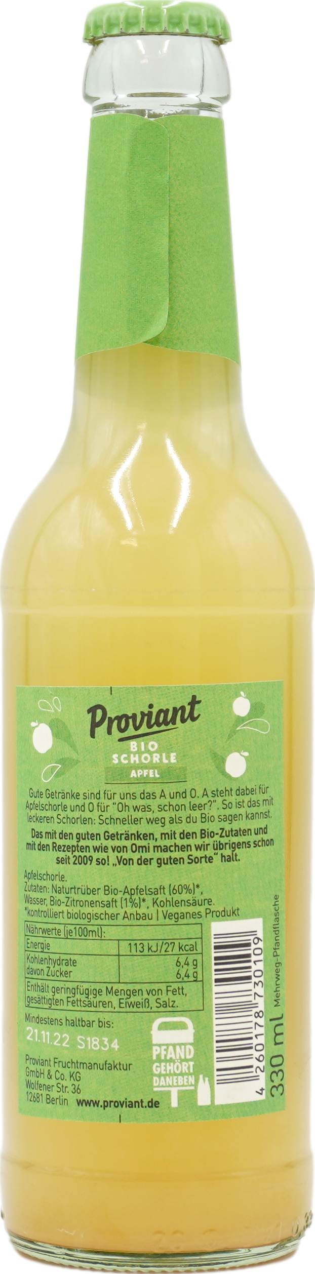 Proviant Apfelschorle