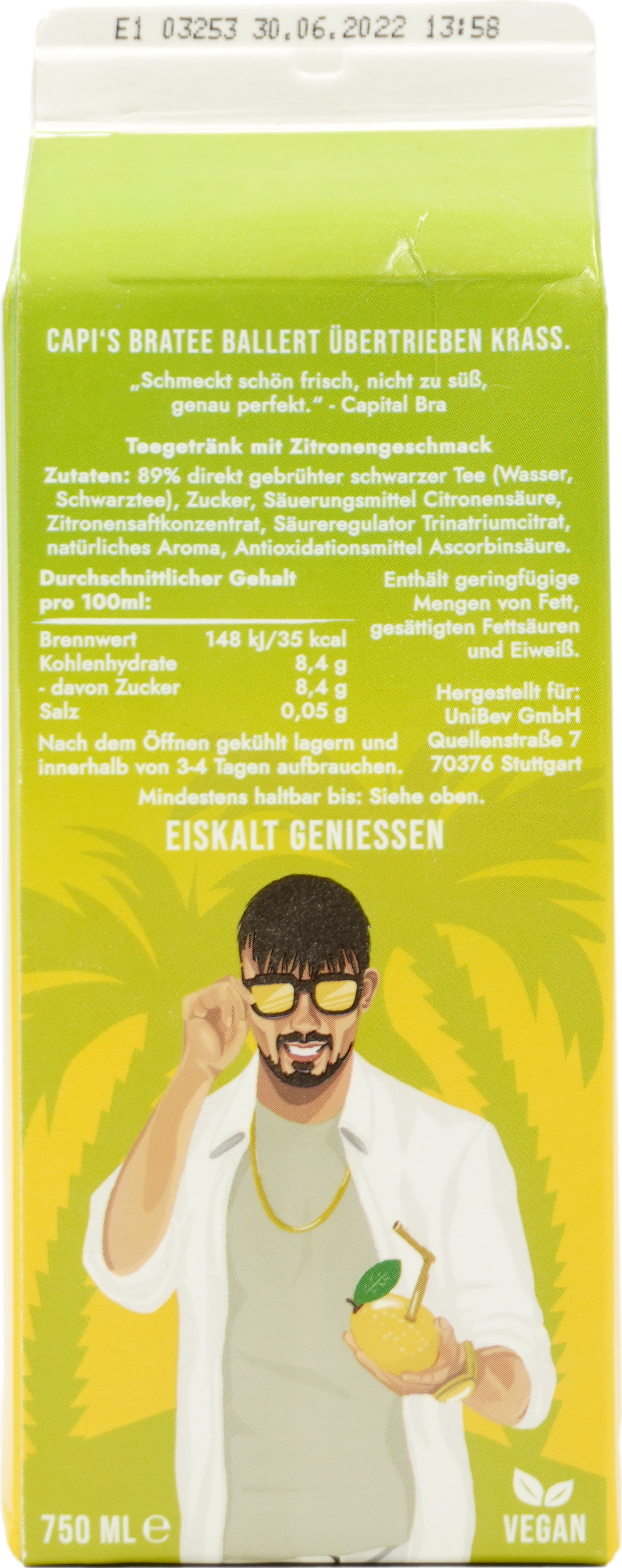 Bra Tee Zitrone