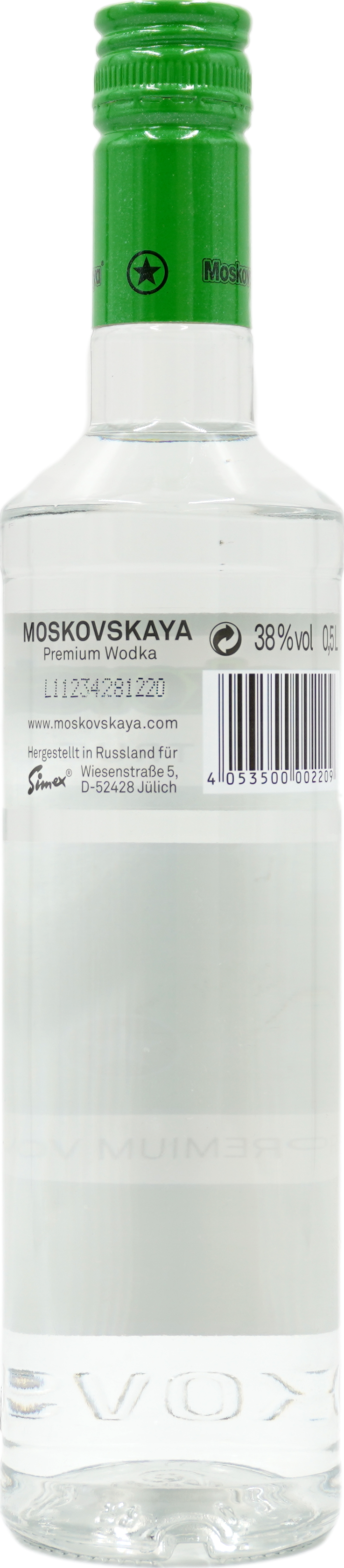 Wodka Moskovskaya 38%