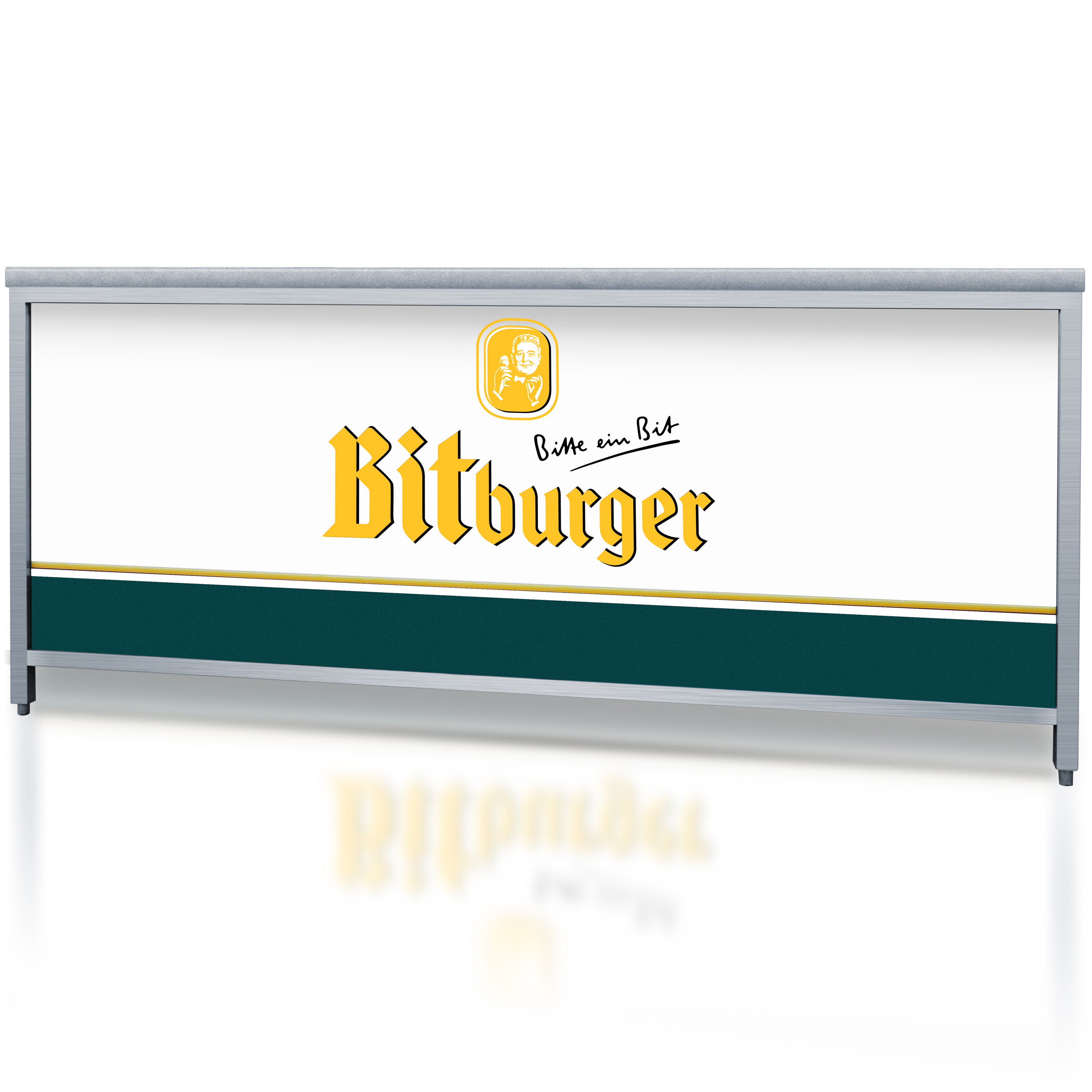 Schanktheke H:1m, T:0,8m, L:2m