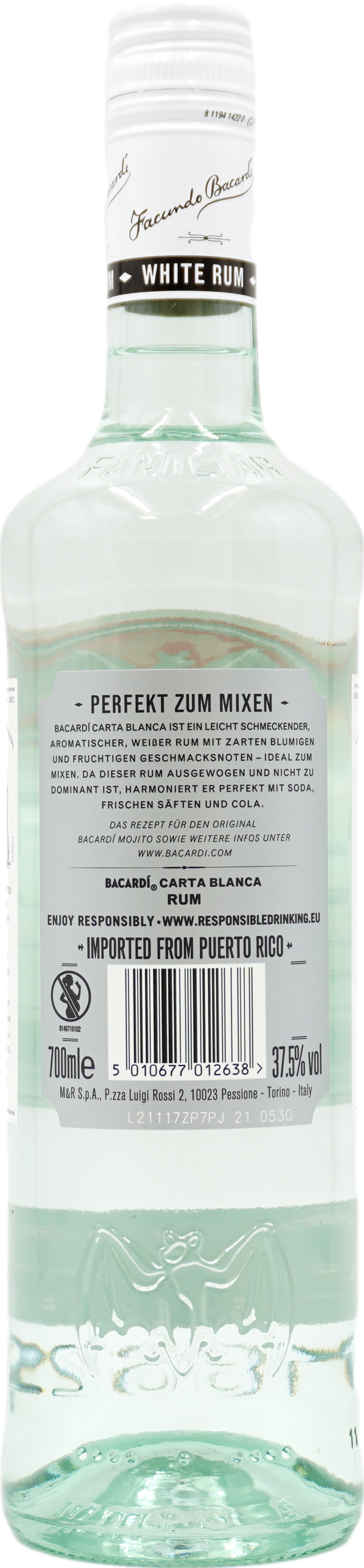 Bacardi Carta Blanca 37,5%