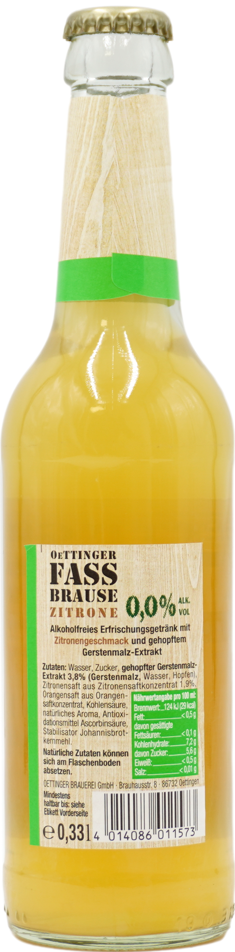 Oettinger Fassbrause Zitrone