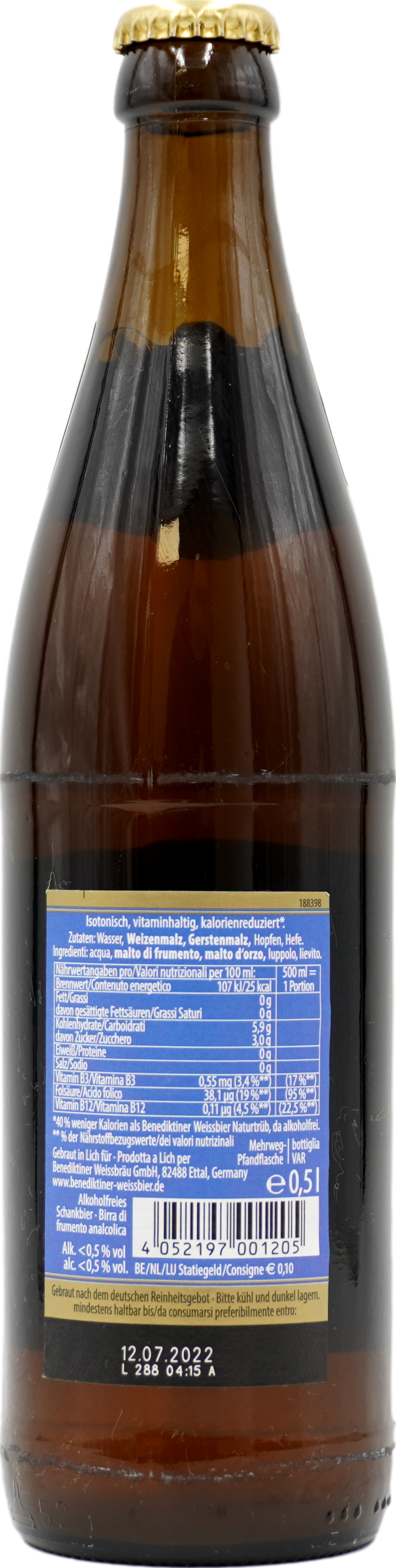 Benediktiner Weißbier Alkoholfrei