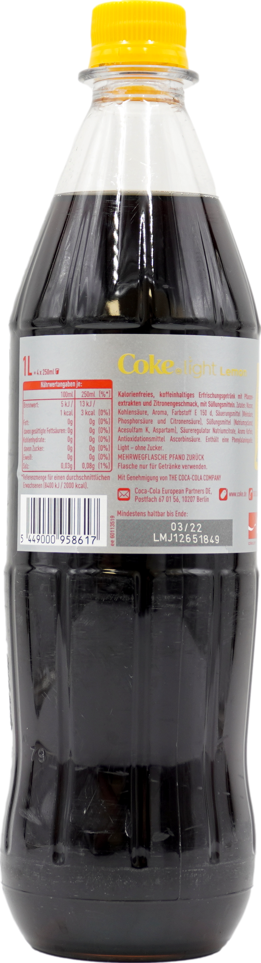 Coca-Cola Zero plus lemon C