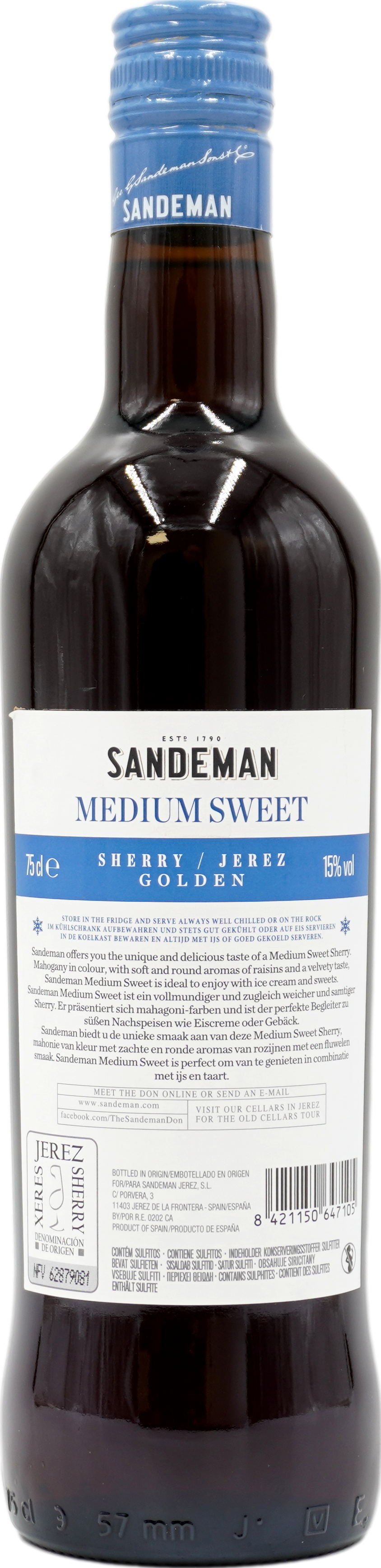 Sandeman Medium Sweet Sherry 15%