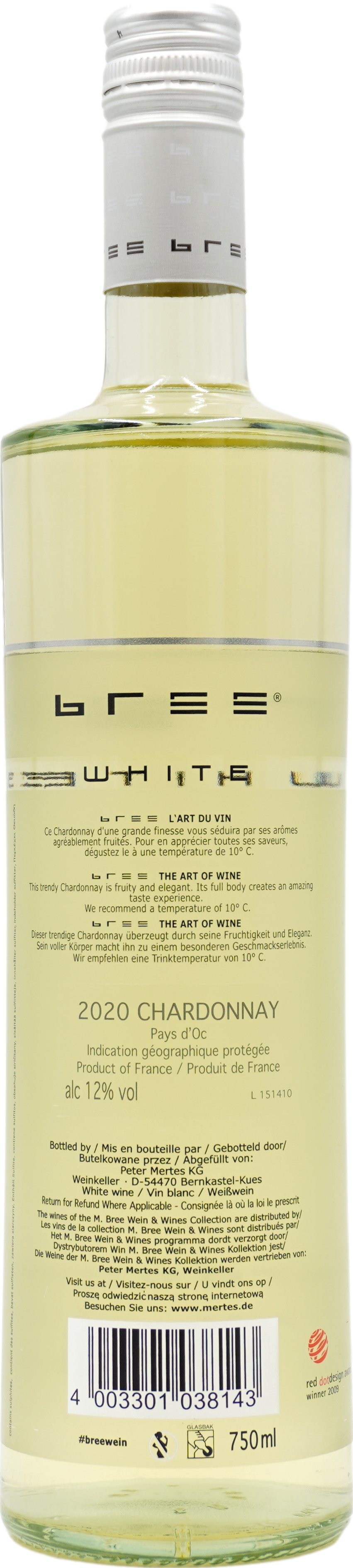 Bree Chardonnay halbtrocken weiß