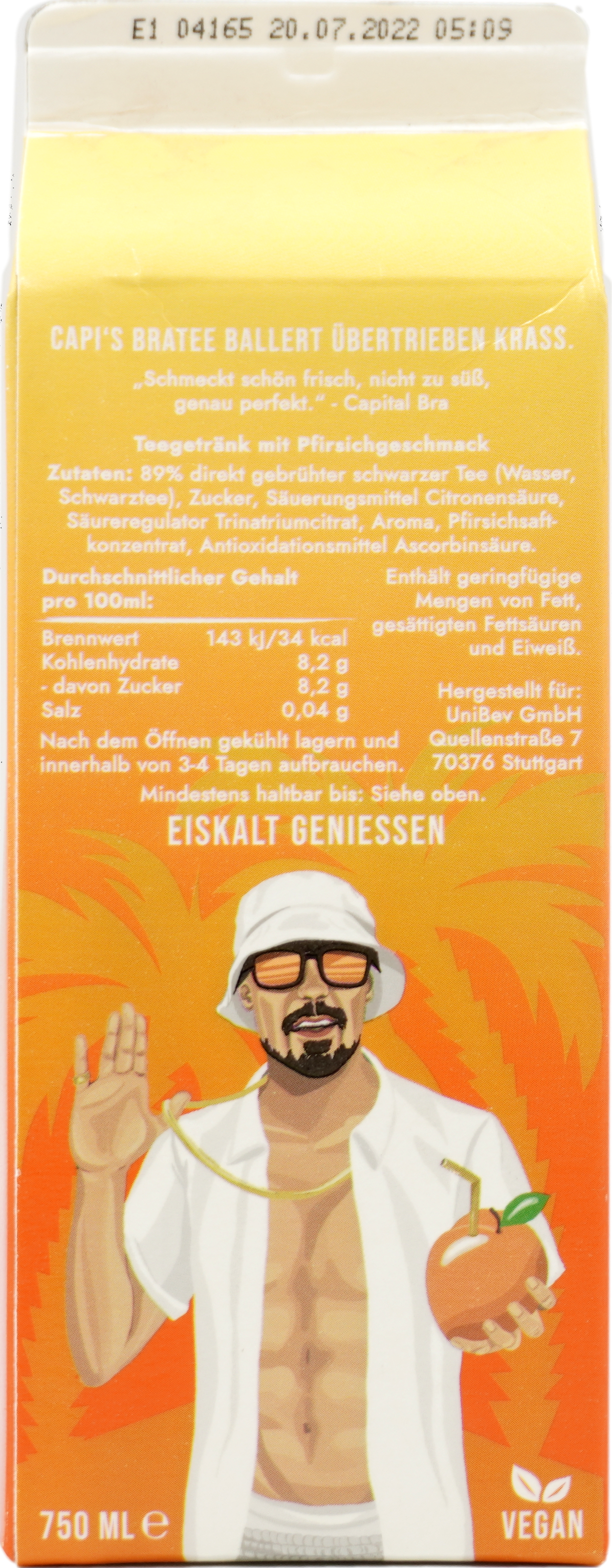 Bra Tee Pfirsich