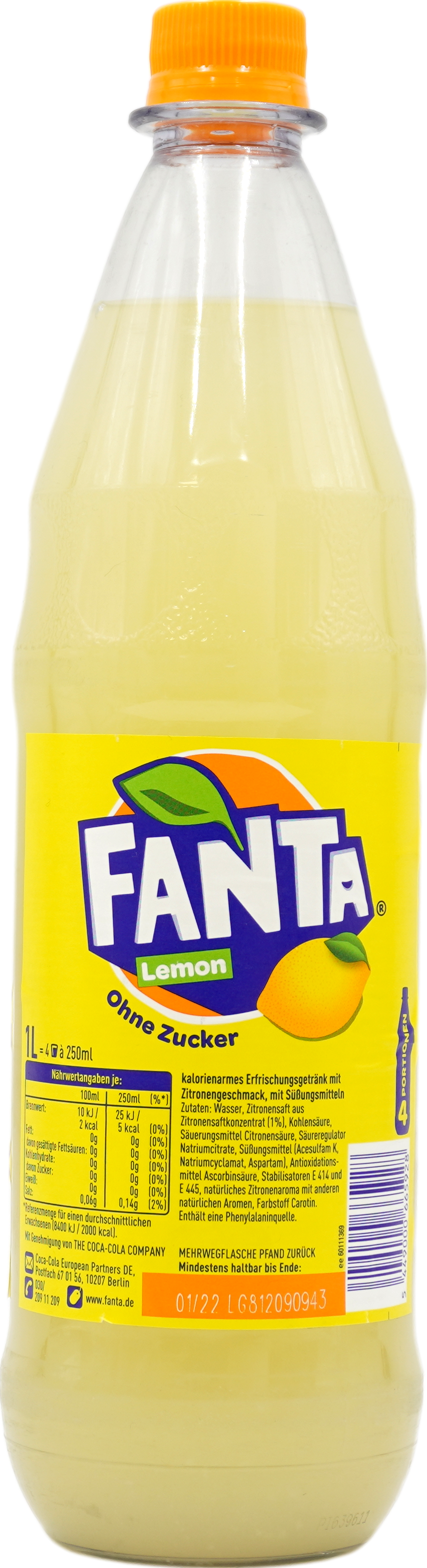 Fanta Lemon ohne Zucker