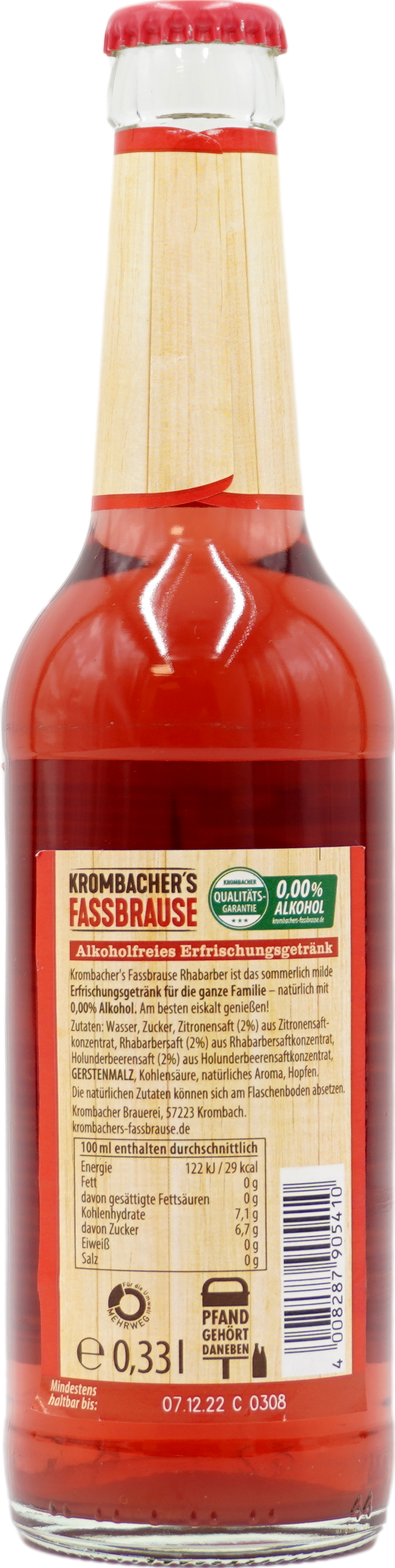 Krombacher Fassbrause Rhabarber