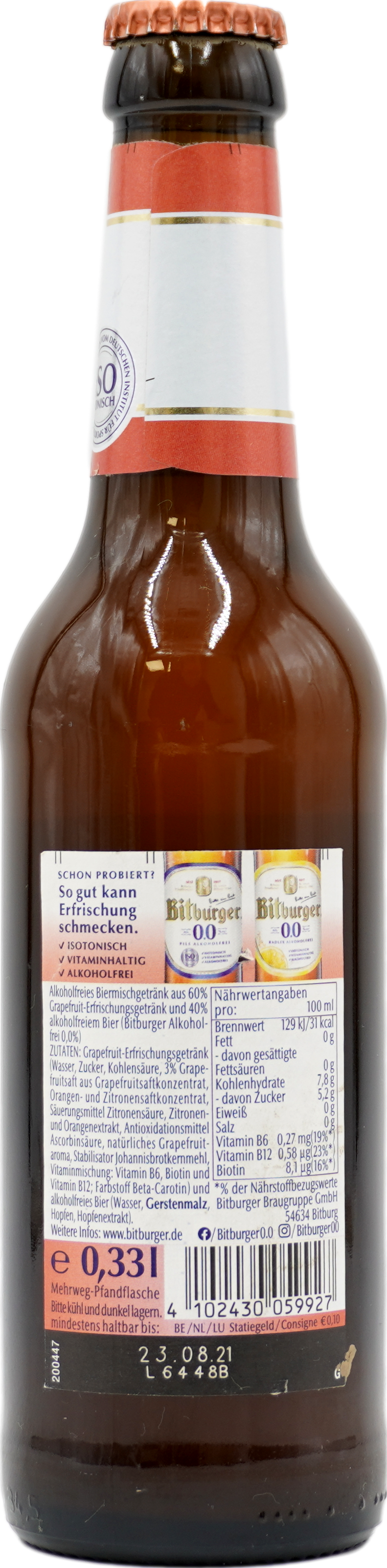 Bitburger 0,0 Grapefruit