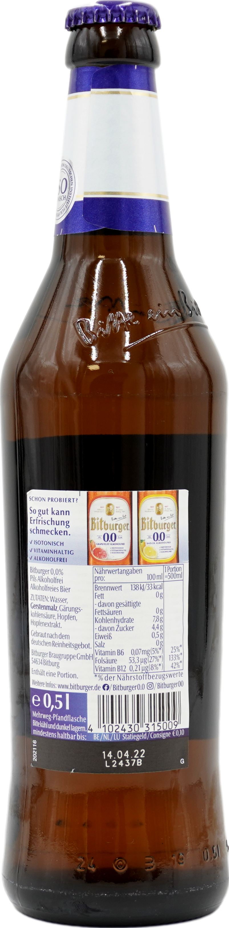 Bitburger alkoholfrei 0,0%