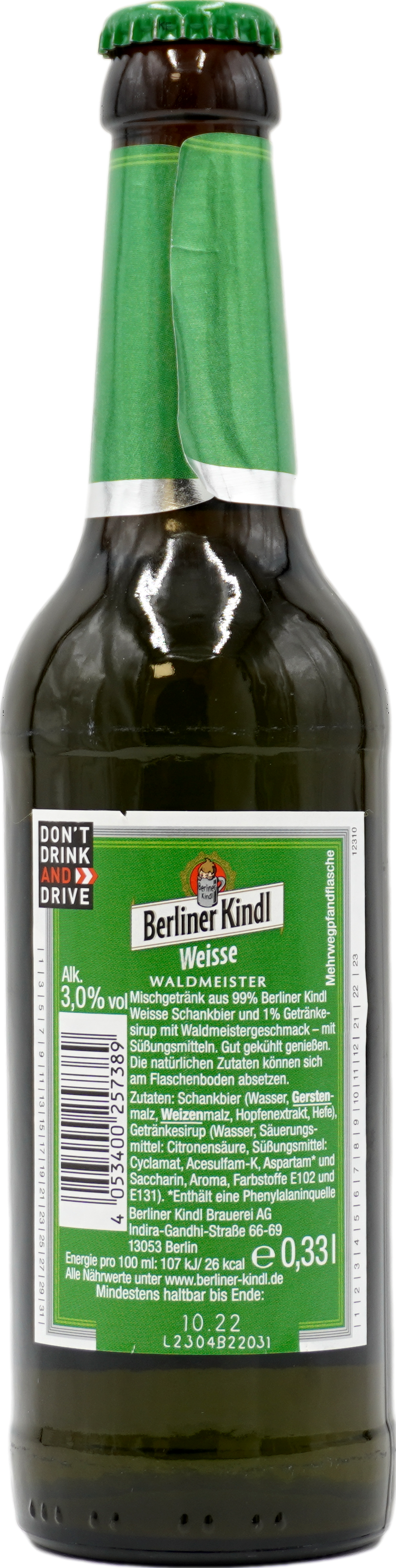 Berliner Kindl. weiße Waldmeister