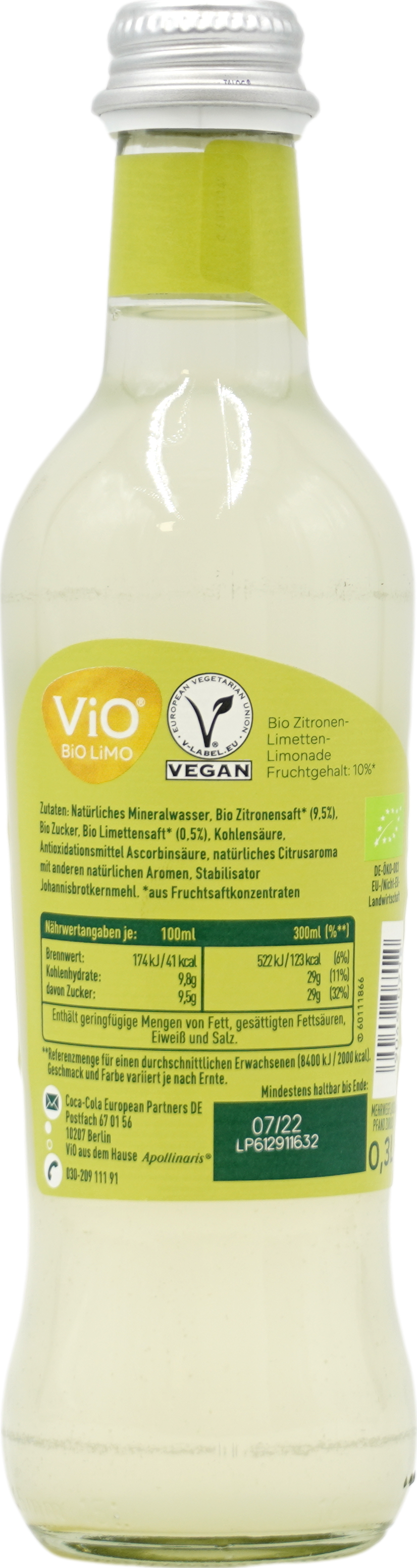 Apollinaris VIO BIO Limo Zitrone-Limette