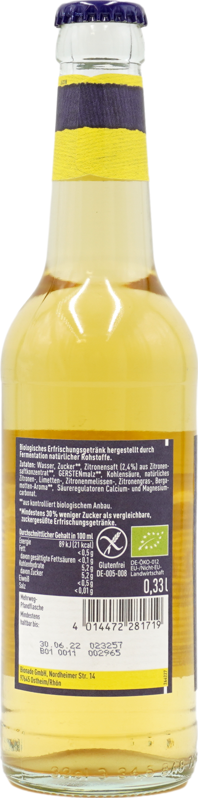 Bionade Zitrone-Bergamotte