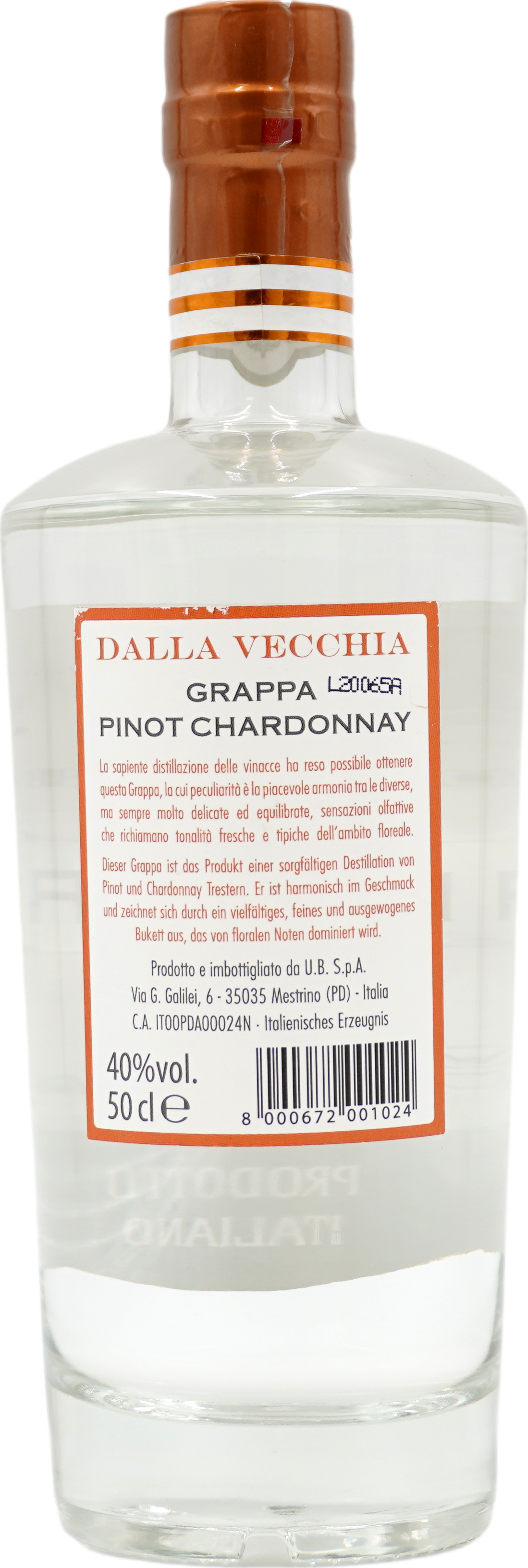 Grappa Pinot Chardonnay 40%