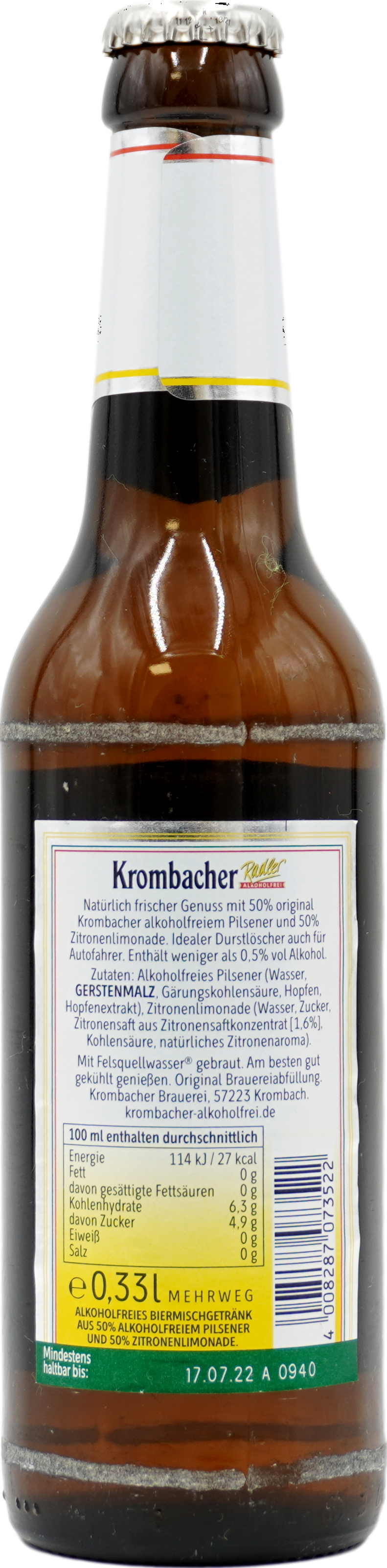 Krombacher Radler alkoholfrei