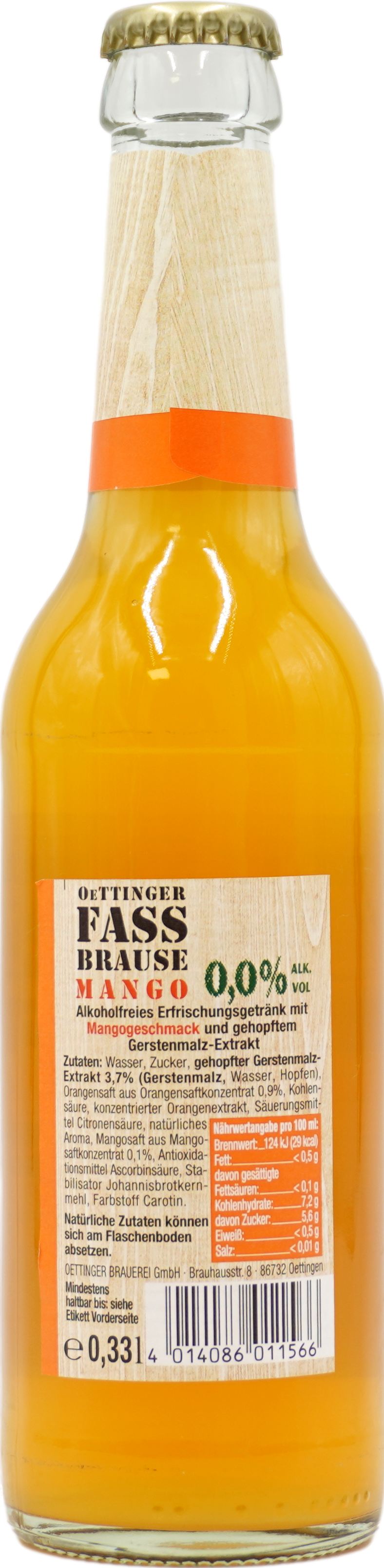 Oettinger Fassbrause Mango