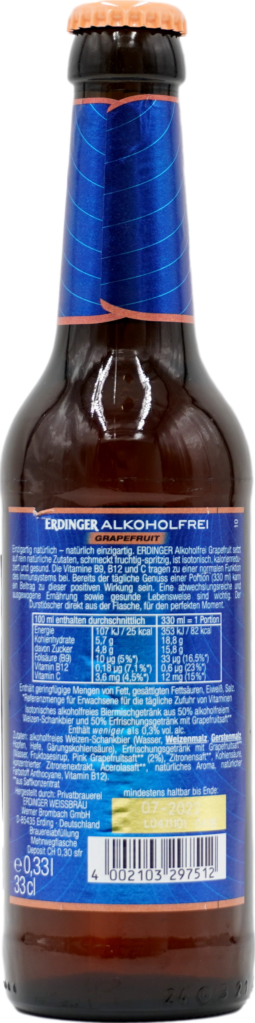 Erdinger Weißbier alkoholfrei Mix Grape